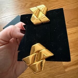 Versace Gold Geometric Earrings